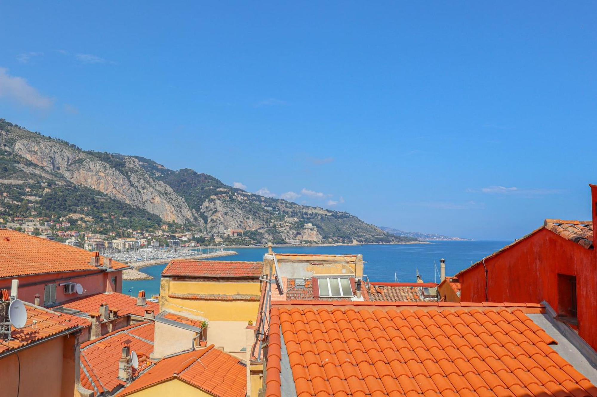 'La Belle Vue Mer' Cozy Appartement, Centre, Plage Menton Exterior foto